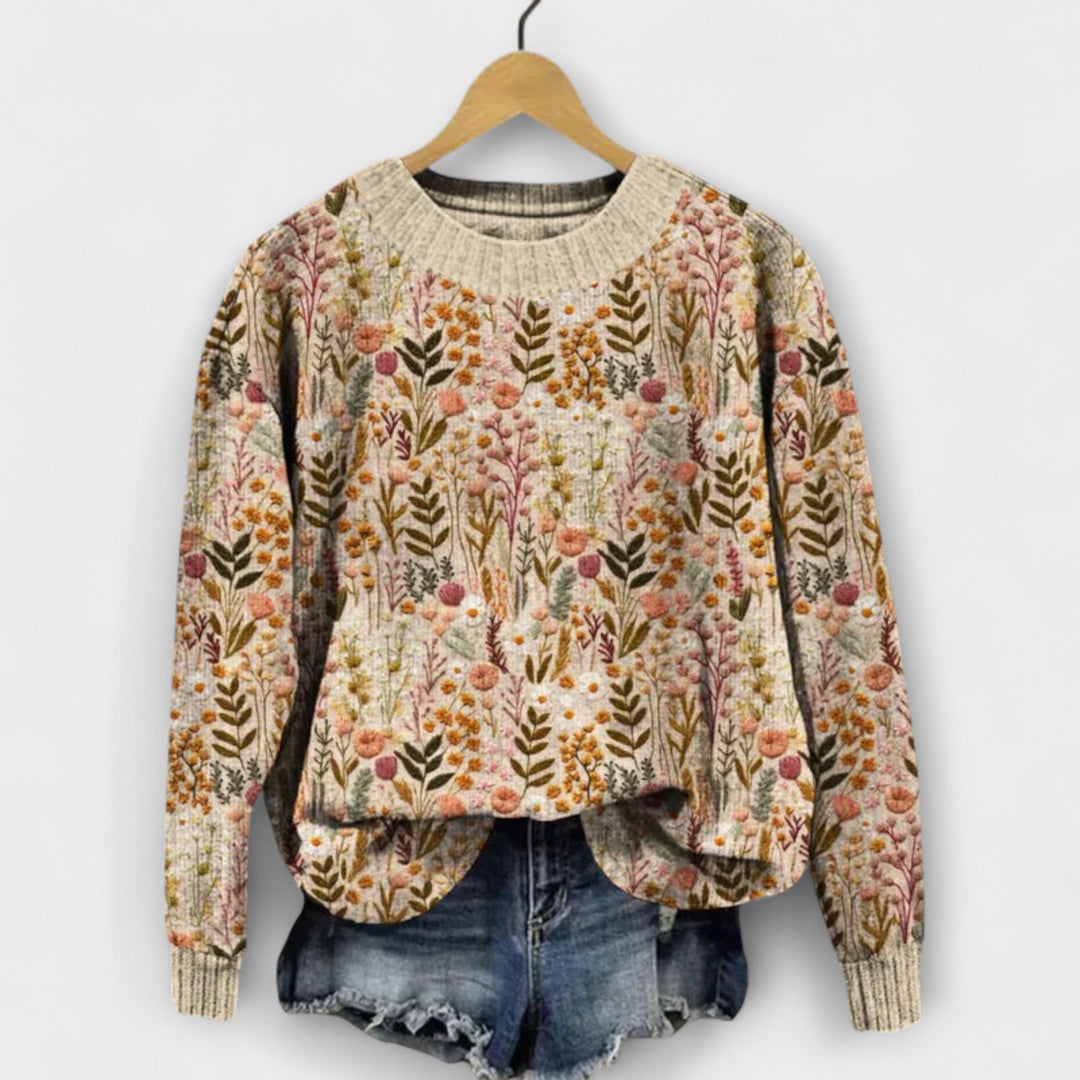Tina - Pull Floral Élégant