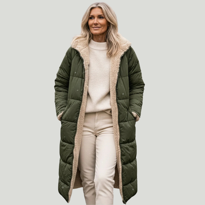 Layla - Manteau Long Réversible Élégant