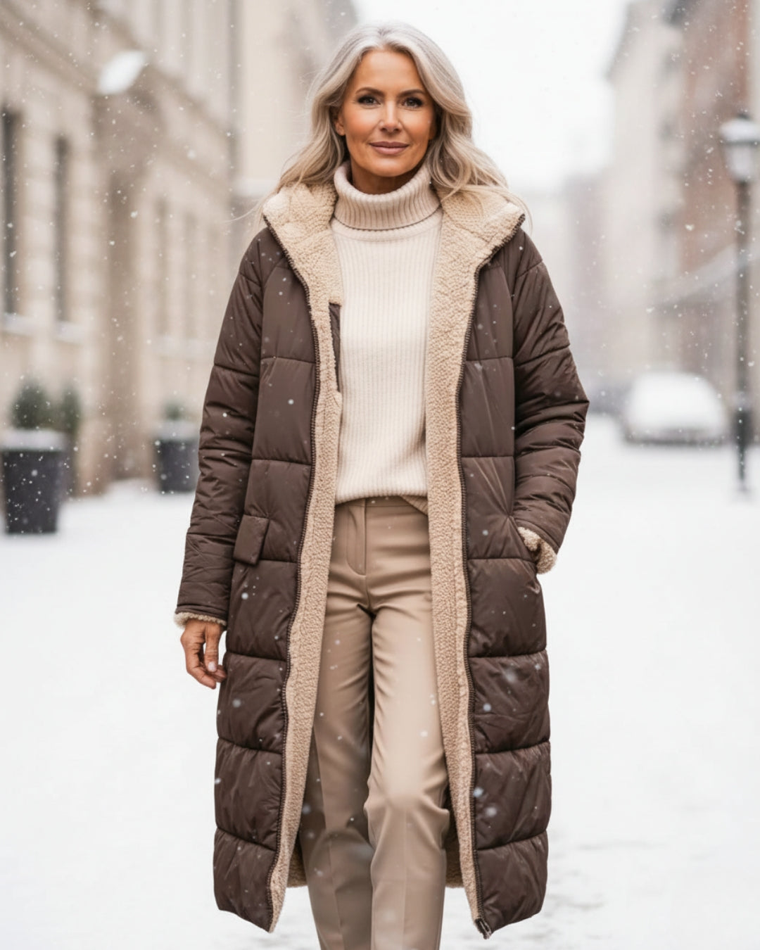 Eleanor - Manteau Réversible Élégant