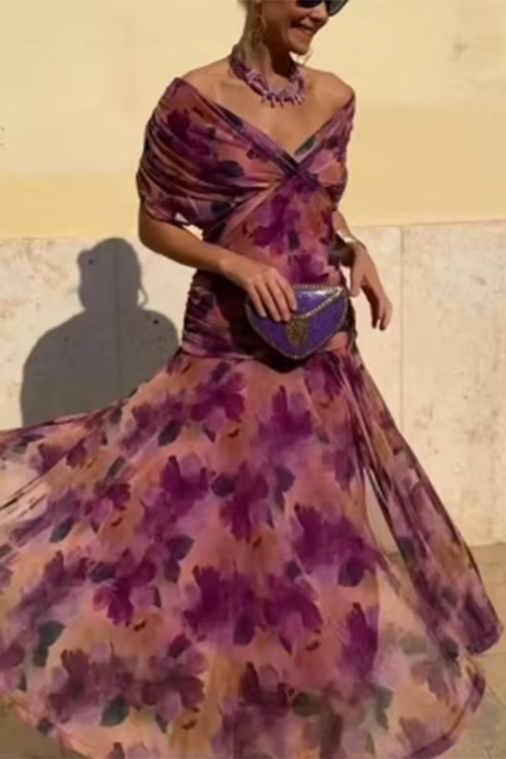 Louise | Robe Maxi de Fête Élégante à Col V