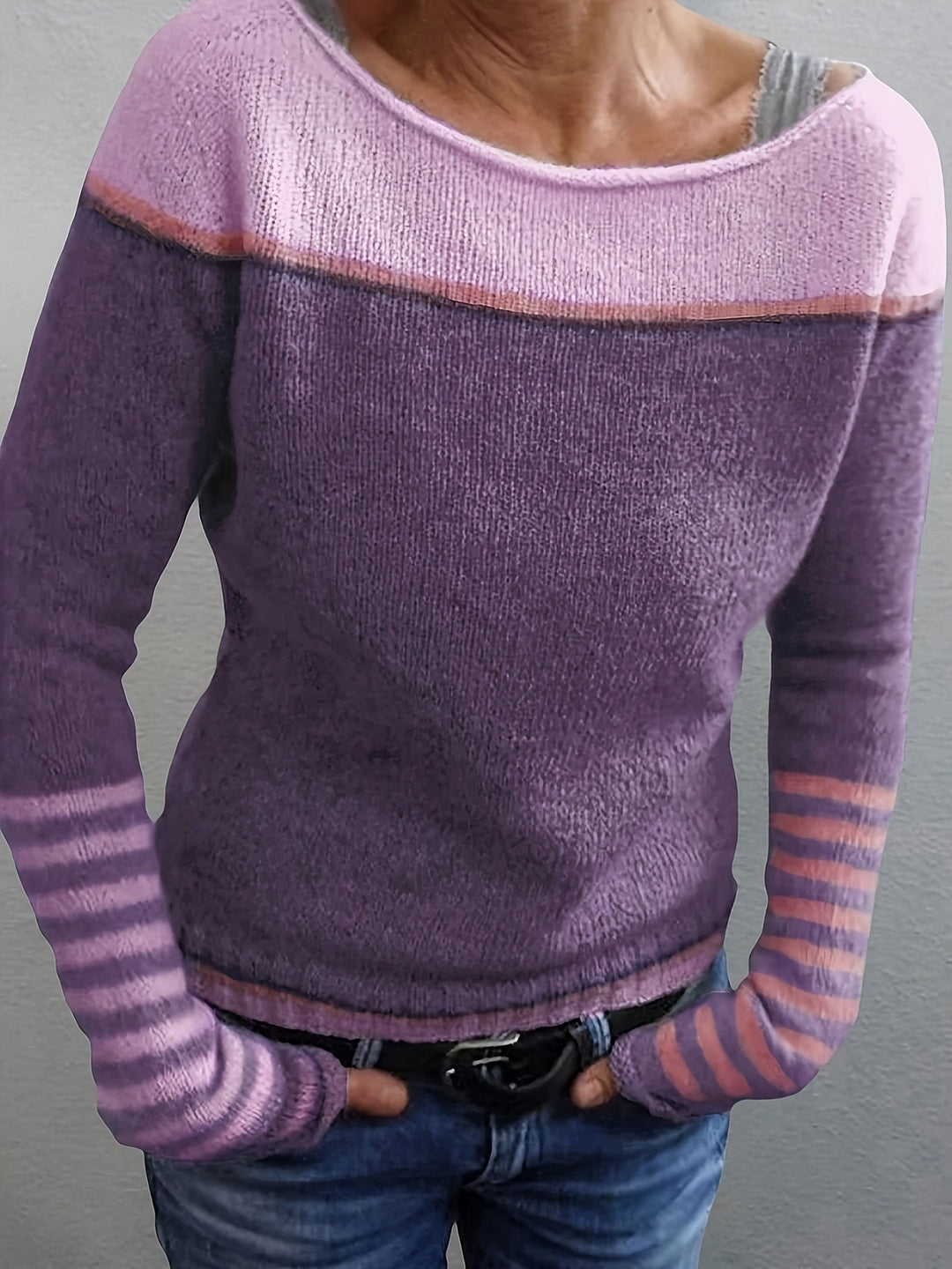 Katharina – Pull Rayé à Manches Longues