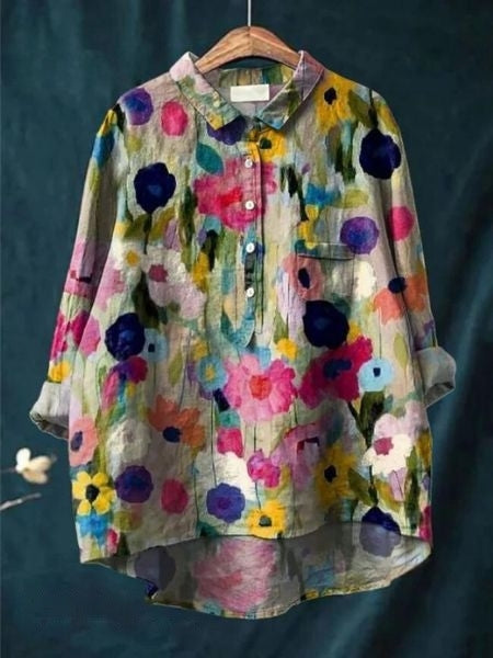 Lila - Blouse Florale Élégante