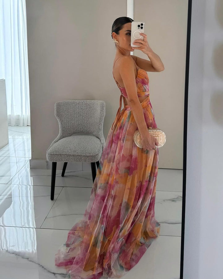Delacroix - Robe Maxi Florale Élégante