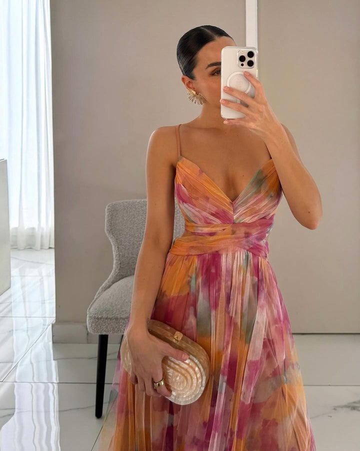 Delacroix - Robe Maxi Florale Élégante