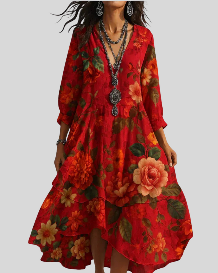 Casa | Robe Maxi Florale Bohémienne et Légère