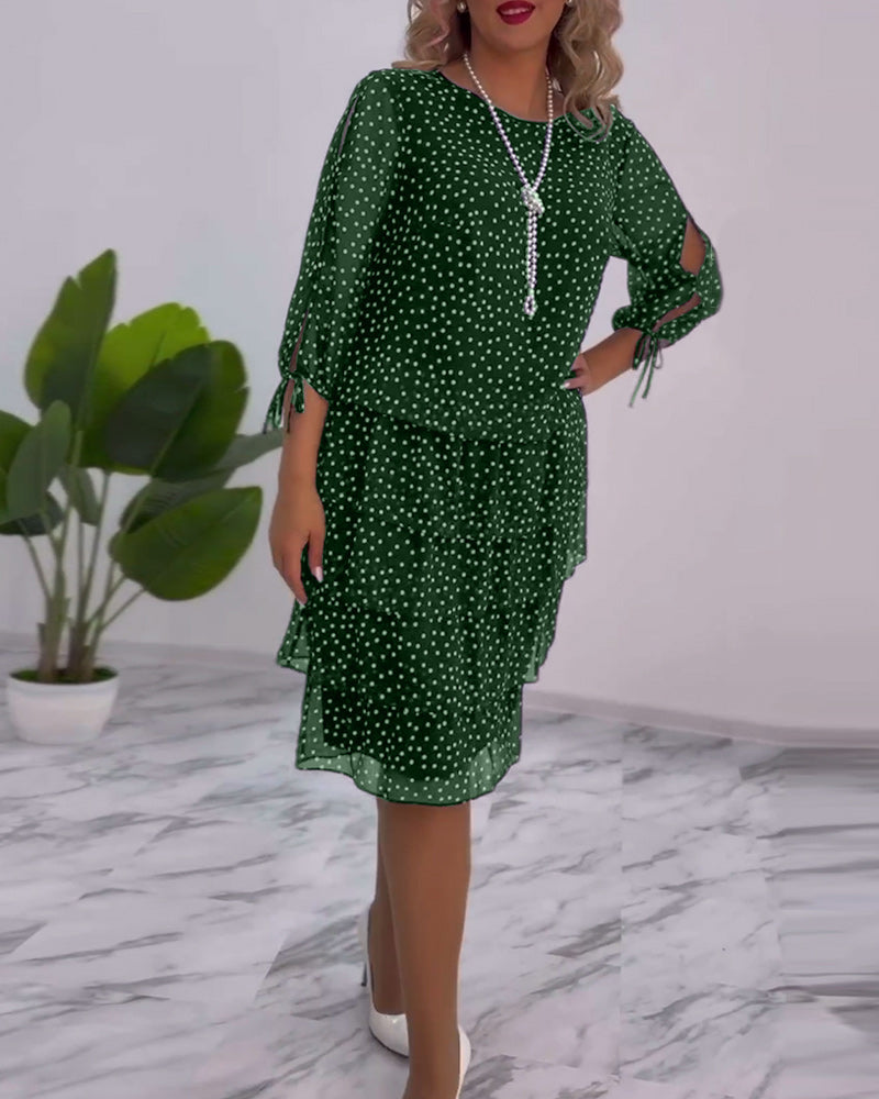 Blanche - Robe À Pois Élégante
