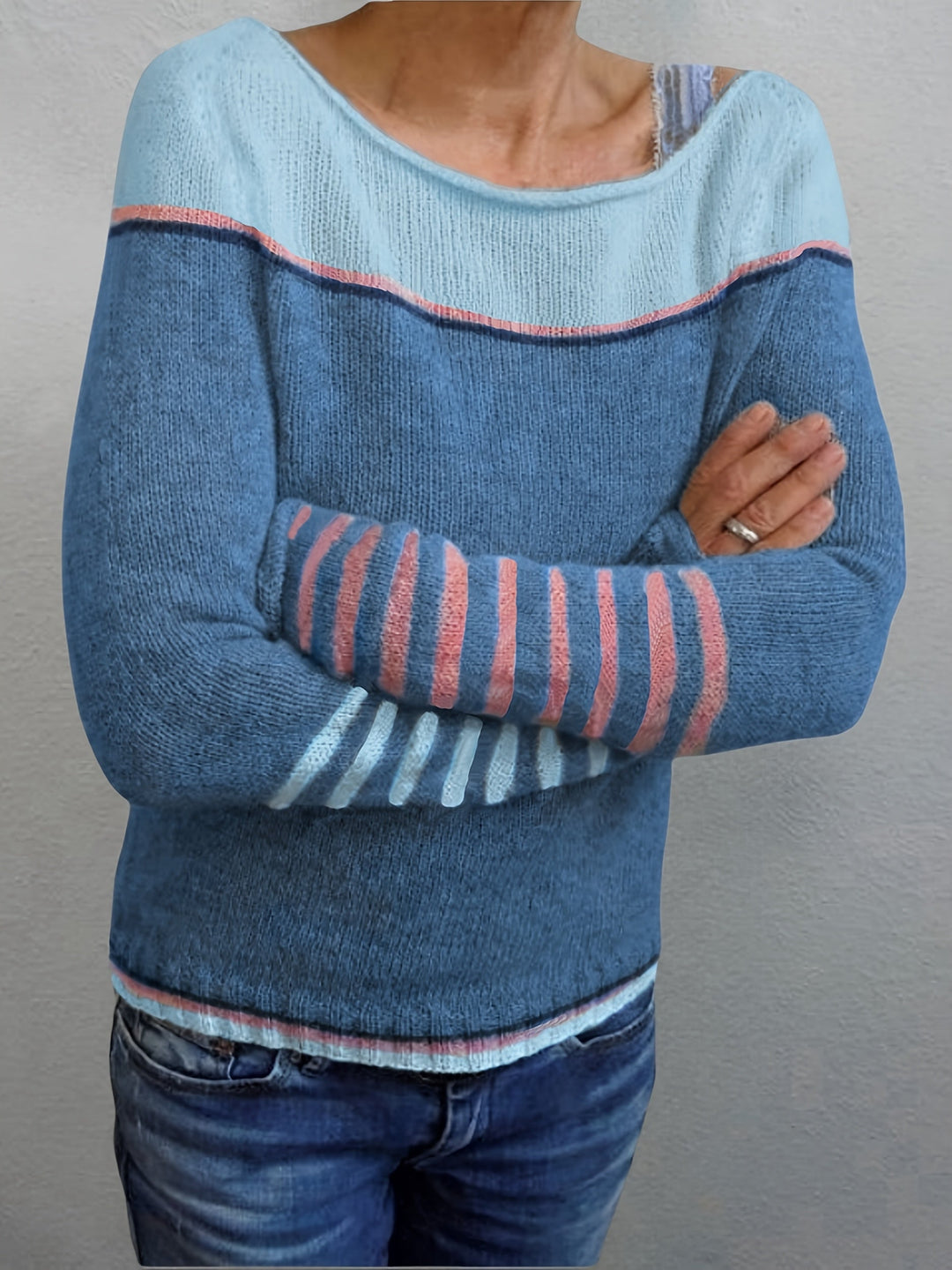 Katharina – Pull Rayé à Manches Longues