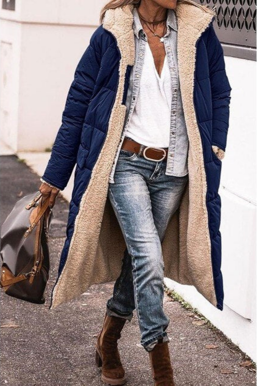 Anny - Manteau Réversible Élégant