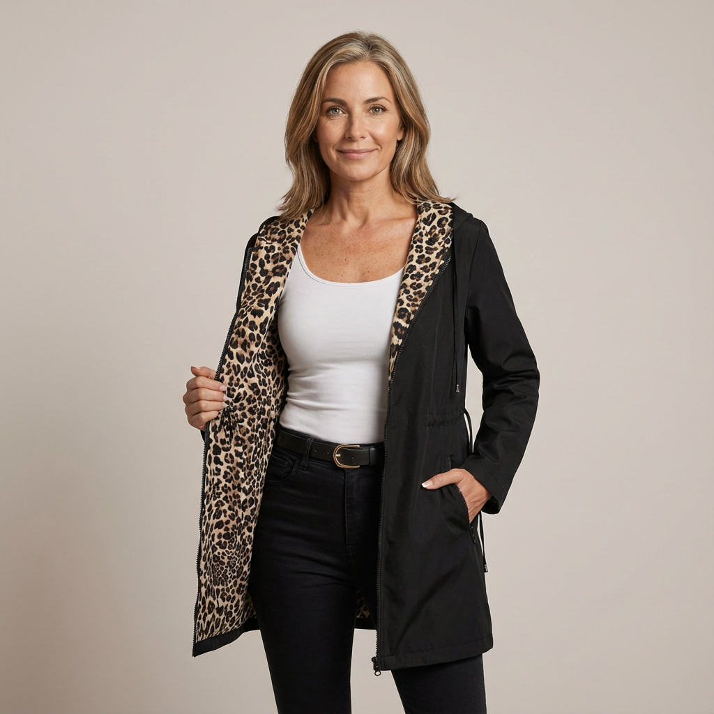 Léa - Manteau Léopard Élégant