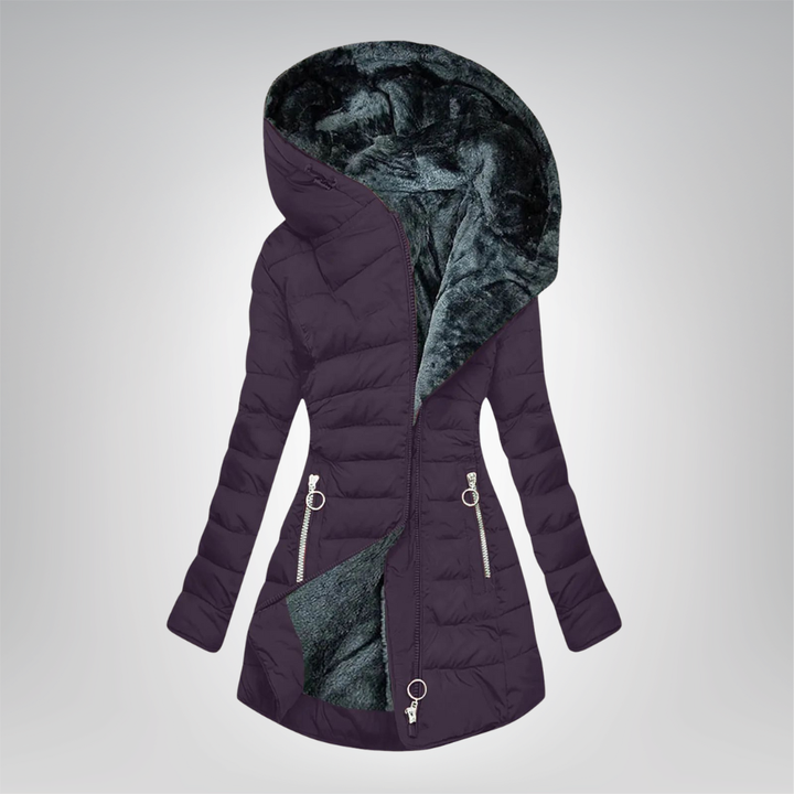 Émeraude | Manteau Douillet Doublé en Fourrure
