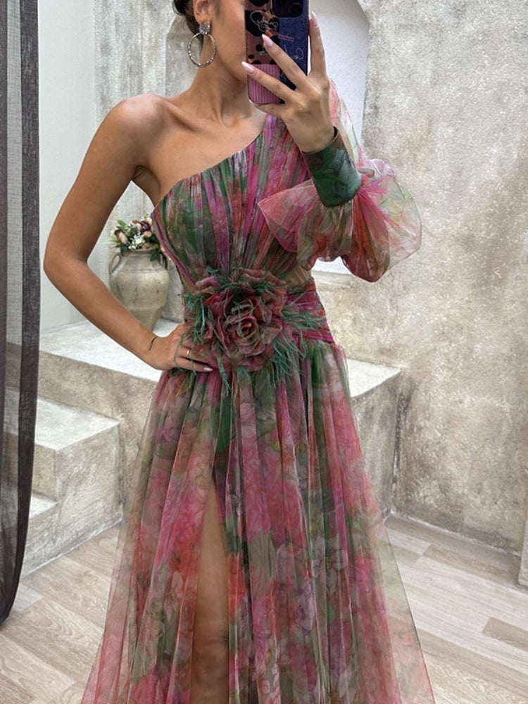 Kayla - Robe Florale Asymétrique