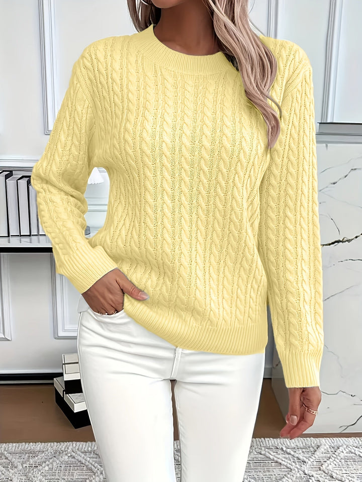 Lena – Pull en tricot à torsades pour femme