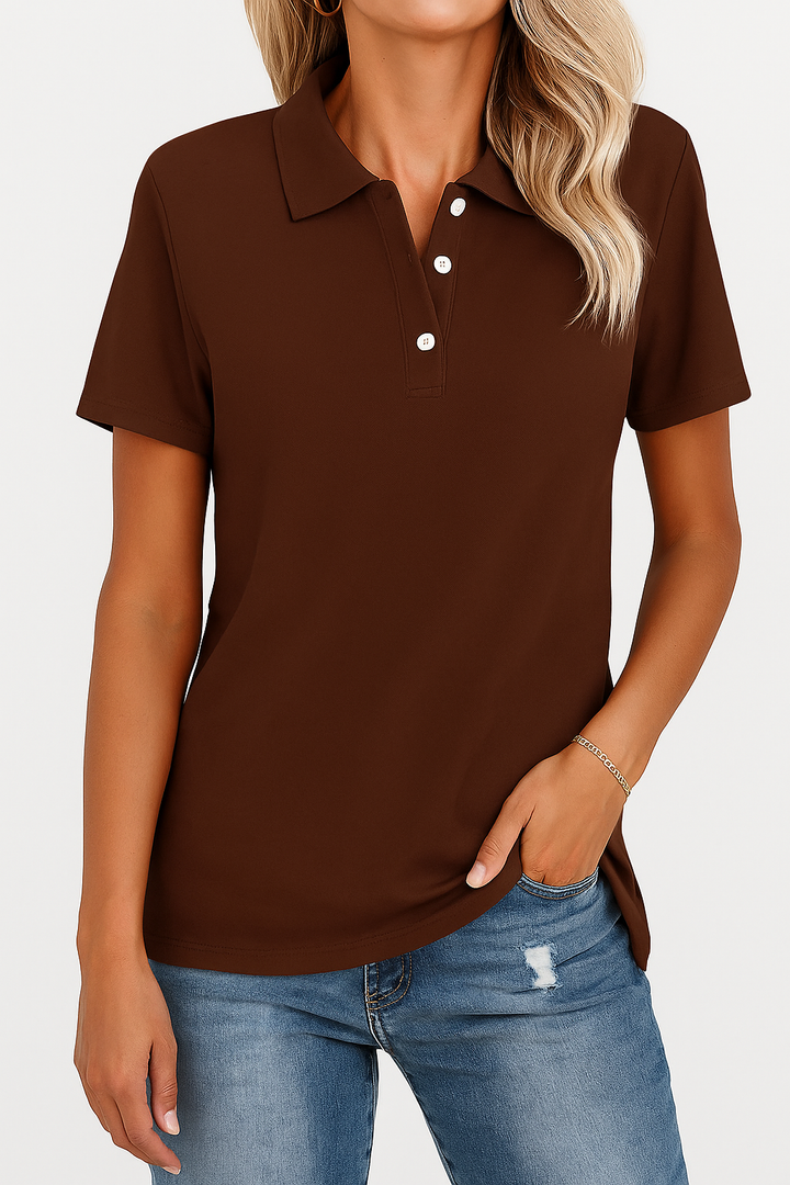 Julia - Chemise Polo Respirante au Style Élégant