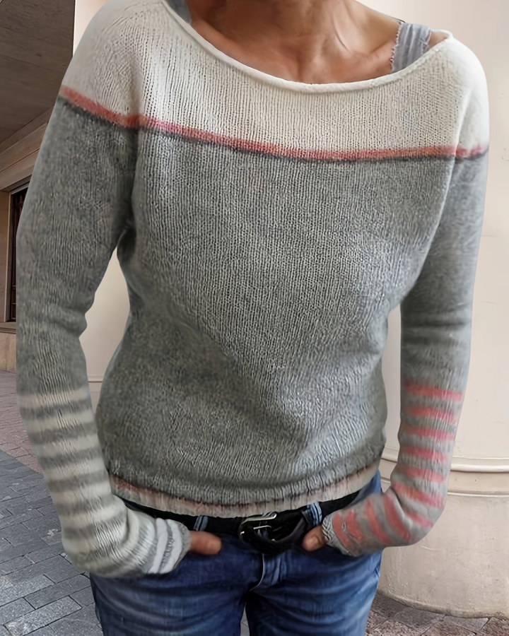 Katharina – Pull Rayé à Manches Longues
