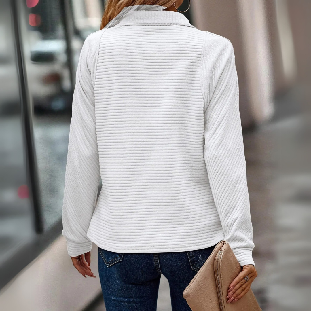 Suzanne - Pull Détail Demi-Zip