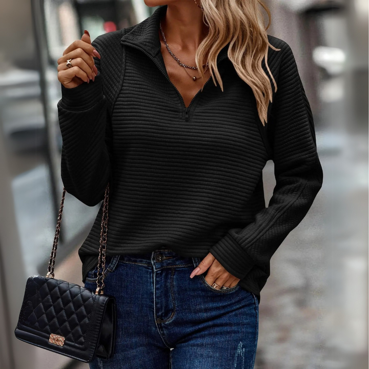 Suzanne - Pull Détail Demi-Zip