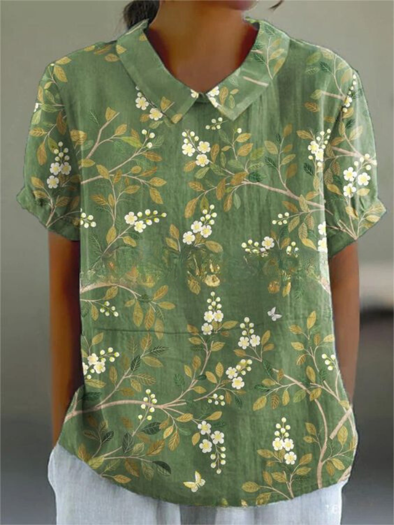Sofia - Chemise Fleurie Élégante