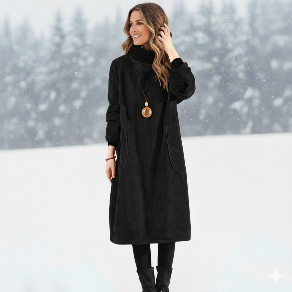 Jennie - Robe Midi Confortable Élégante