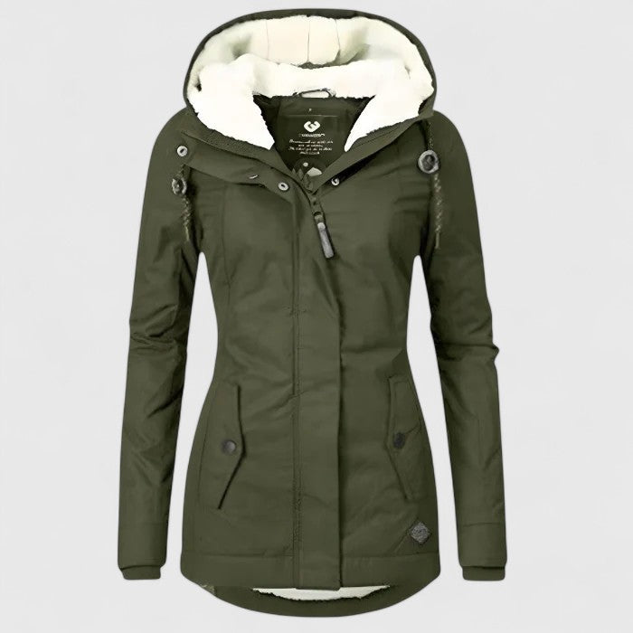 Amélie | Veste d'hiver imperméable avec capuche