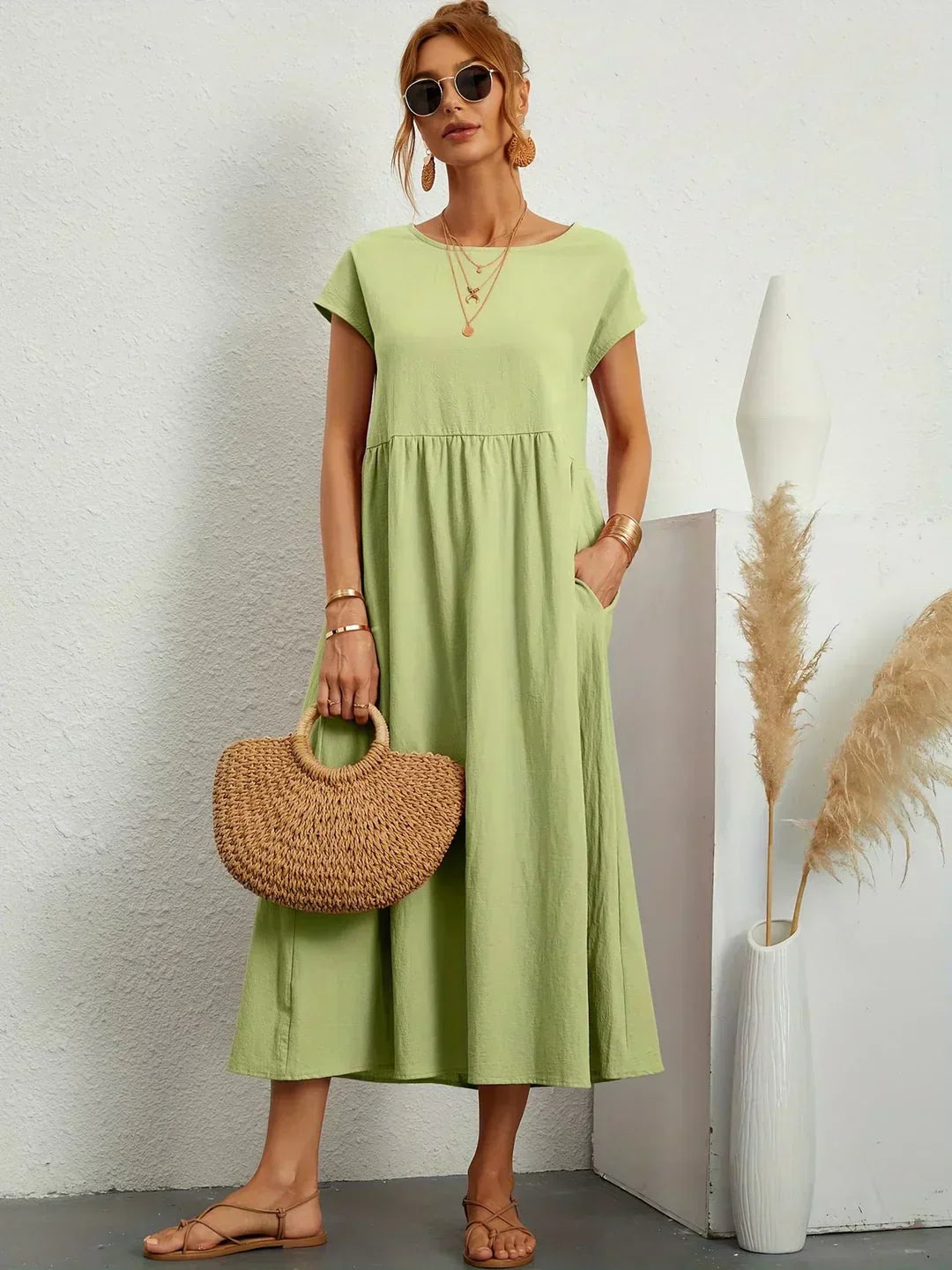 Nataly - Robe Midi Décontractée
