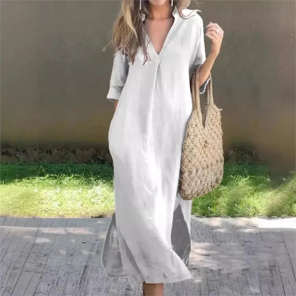 Fiora - Robe Longue Décontractée