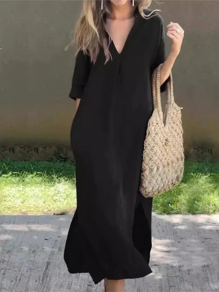 Fiora - Robe Longue Décontractée