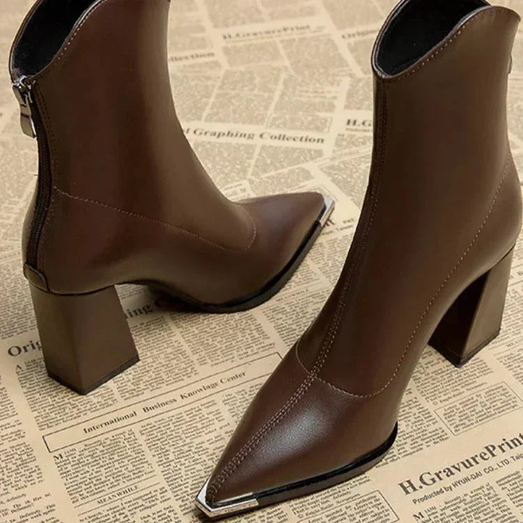 Talons en Cuir à Coupe Détendue