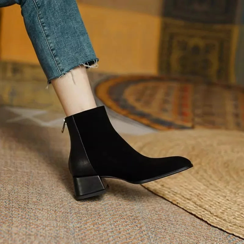 Bottes en Cuir Gelé