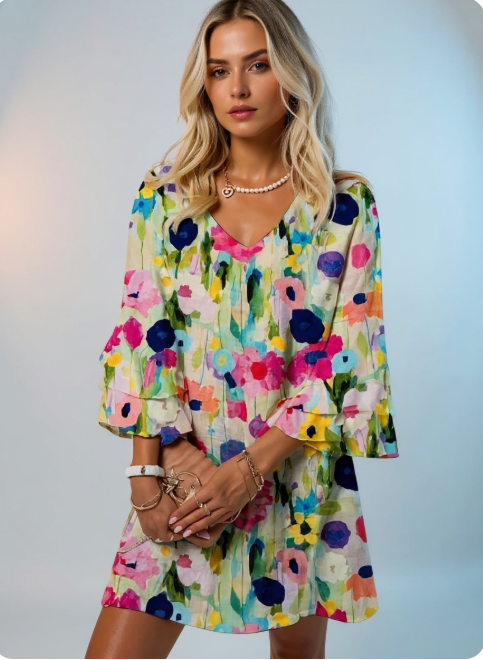Mia - Robe Mini Fleurie