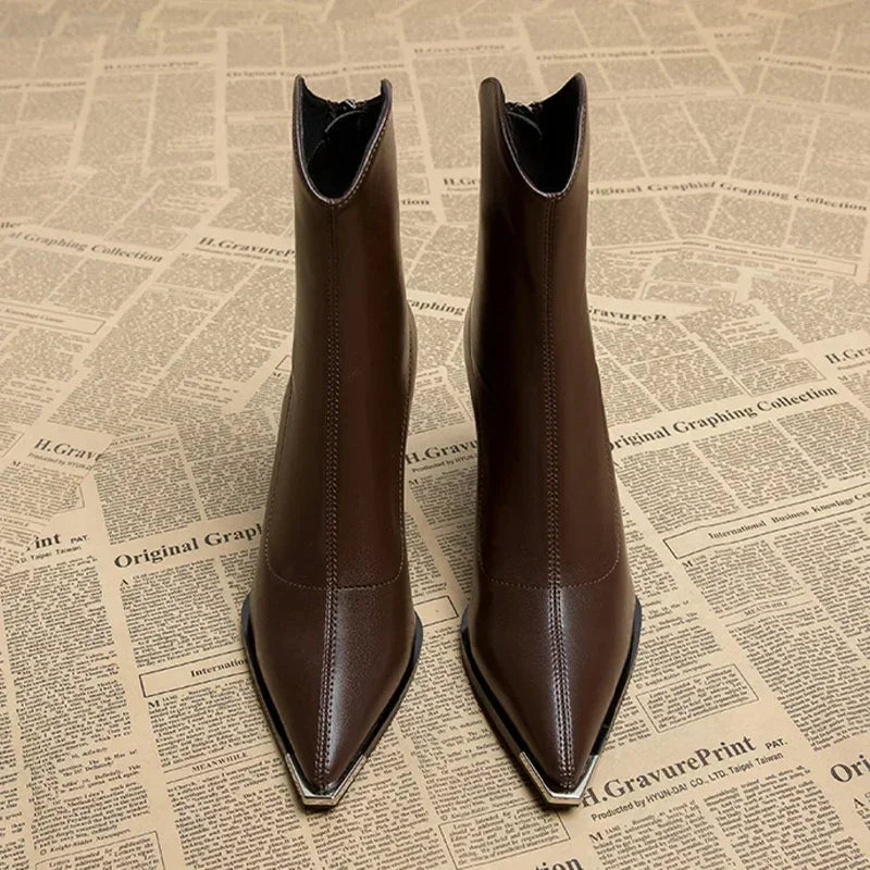 Talons en Cuir à Coupe Détendue