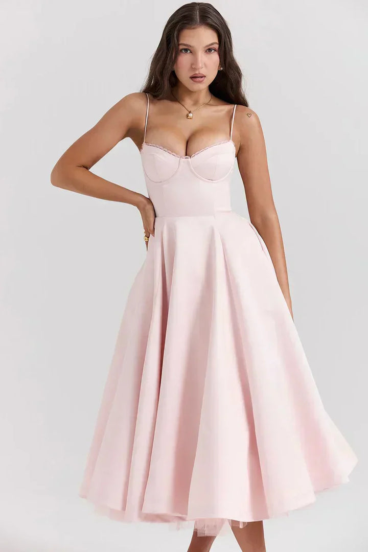 Minerva | Robe Princesse de Luxe à Bretelles Spaghetti