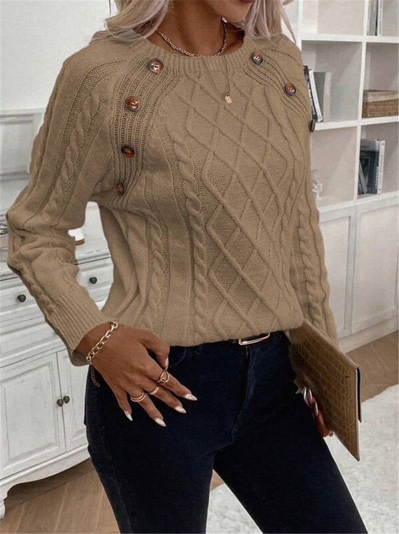 Catharina | Pull en Tricot à Détails Boutonnés