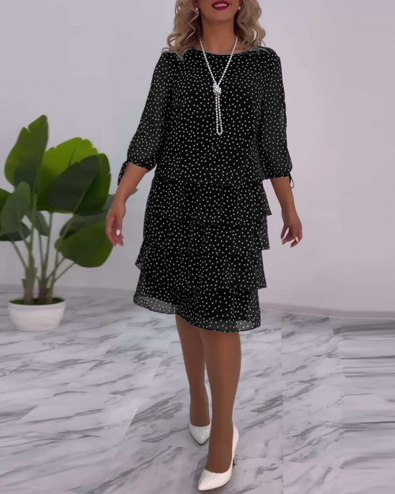 Blanche - Robe À Pois Élégante