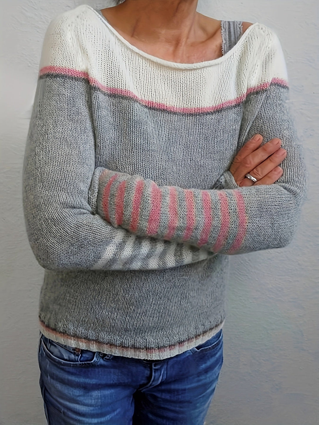 Katharina – Pull Rayé à Manches Longues