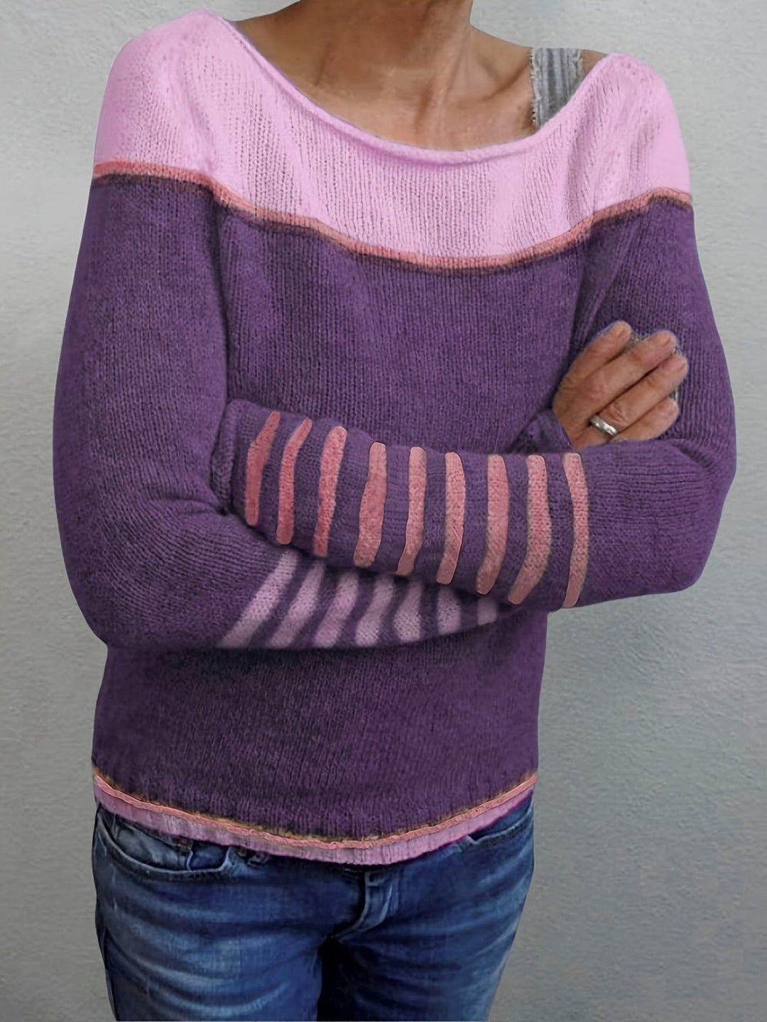 Katharina – Pull Rayé à Manches Longues