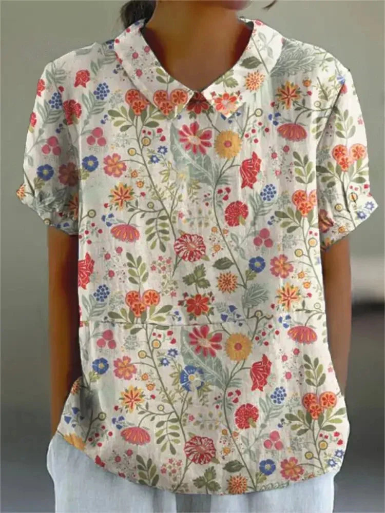 Sofia - Chemise Fleurie Élégante