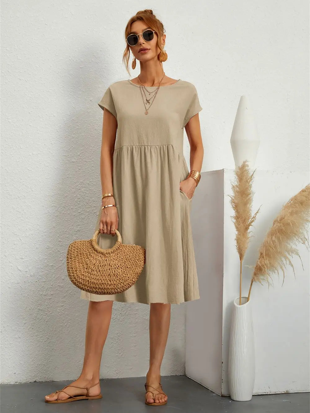 Sage - Robe Décontractée Chic