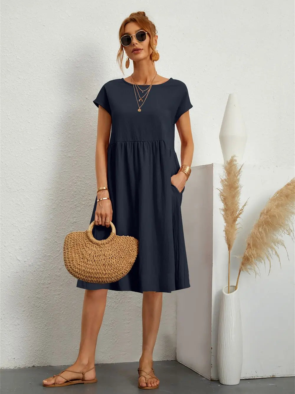 Sage - Robe Décontractée Chic