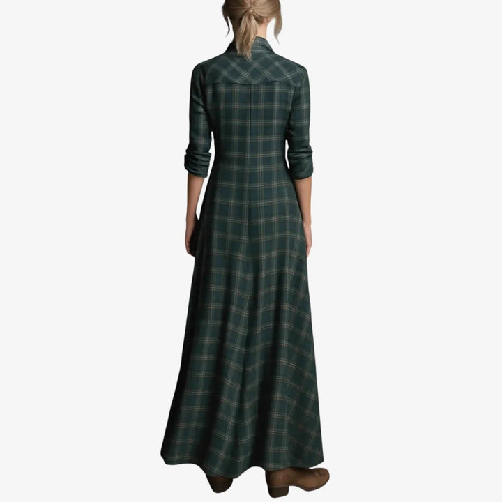 Hattie - Robe Maxi à Carreaux