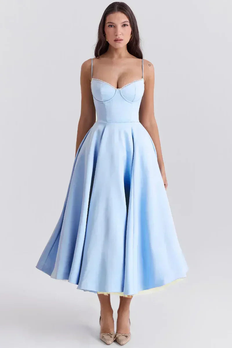 Minerva | Robe Princesse de Luxe à Bretelles Spaghetti