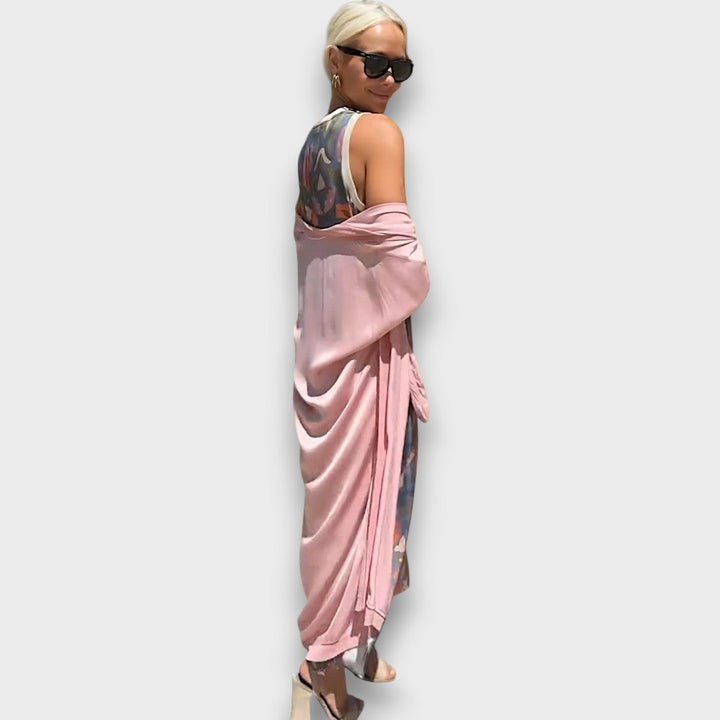 Elveria - Robe maxi avec cardigan