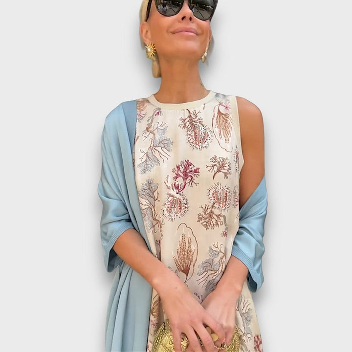 Elveria - Robe maxi avec cardigan